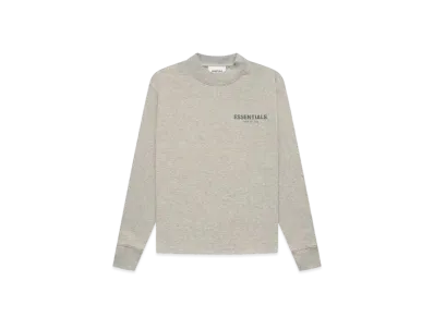 FEAR OF GOD ESSENTIALS KIDS LS TEE "Dark Heather Oatmeal"