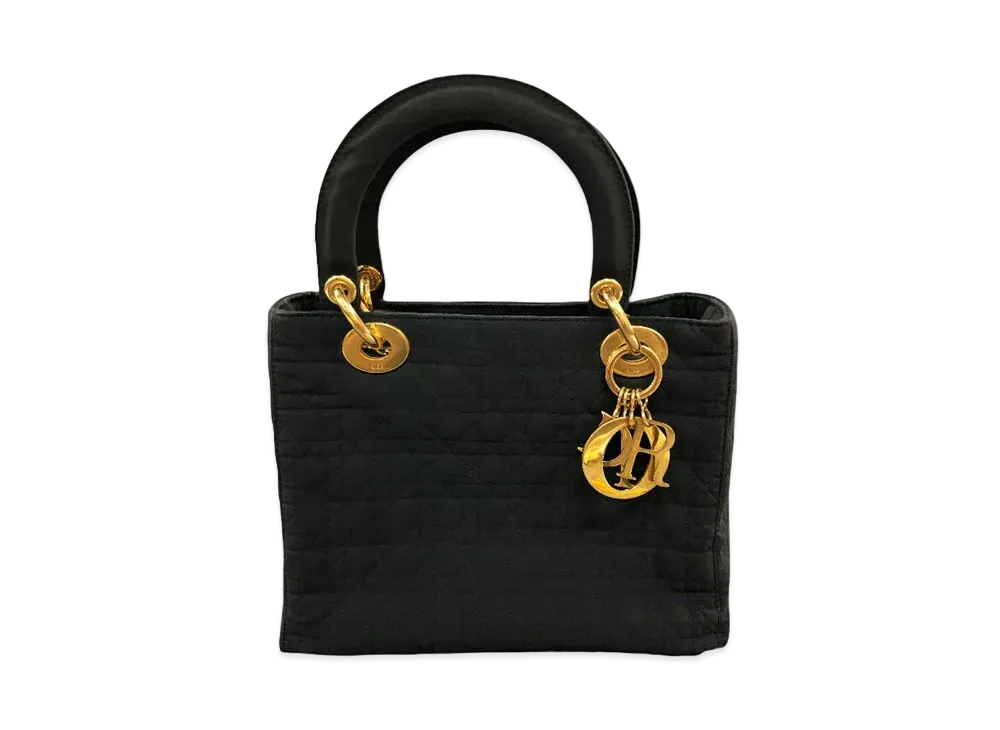 ディオール レディ ディオール カナージュ ハンドバッグ "ブラック"