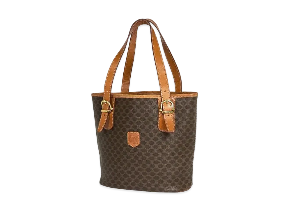 CELINE Macadam PVC Leather Tote Bag "Brown"