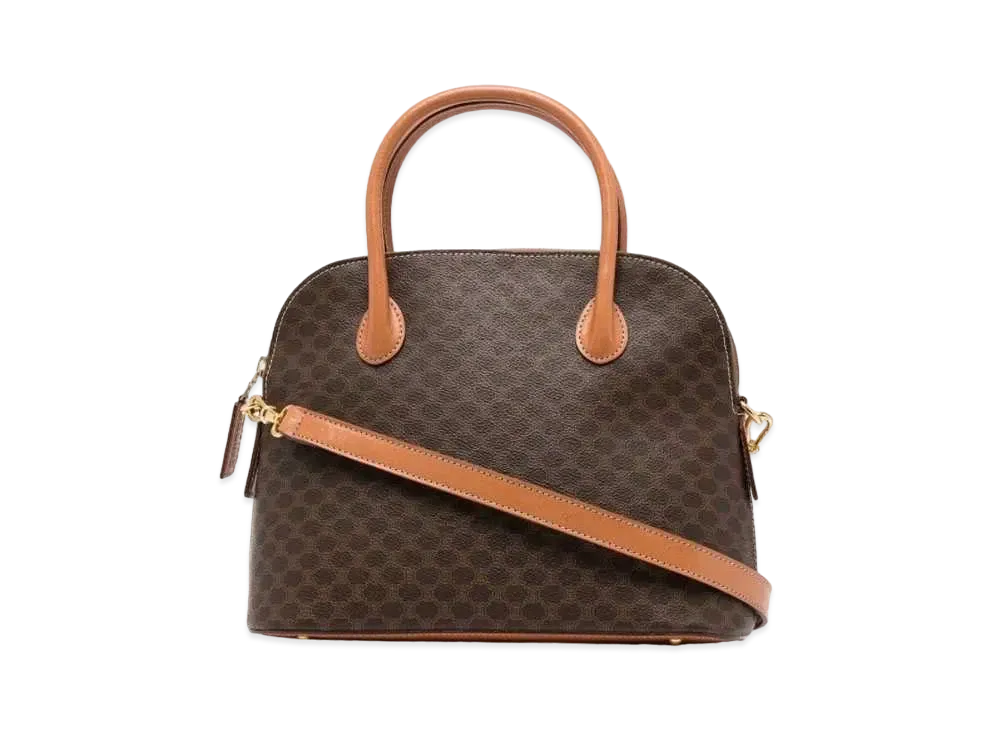 CELINE Preowned Macadam 2Way Handle Bag "Brown"