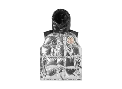 MONCLER GENIUS PALM ANGELS POLYESTER DOWN VEST "Silver"