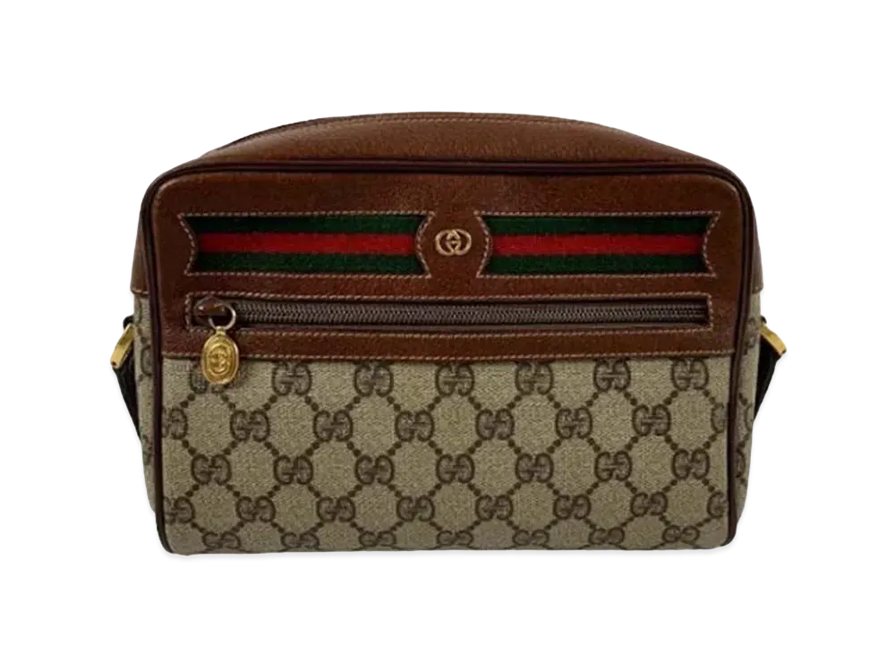 Gucci Old Gucci GG Supreme Sherry Line Shoulder Bag "Brown"