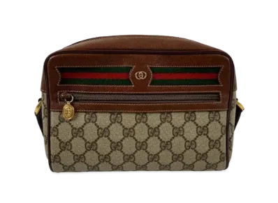Gucci Old Gucci GG Supreme Sherry Line Shoulder Bag "Brown"