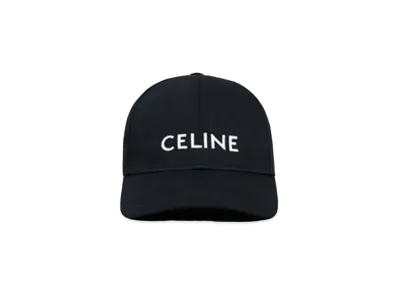 CELINE Baseball Cap In Cotton "Black"