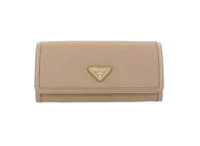 PRADA Vitello Phenix Wallet "Beige"