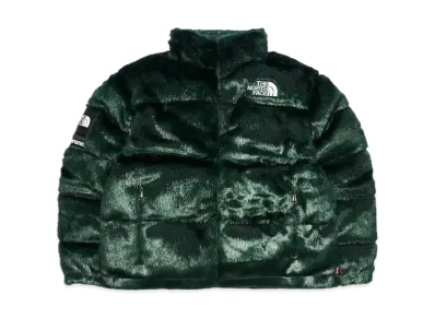 Supreme x The North Face Faux Fur Nuptse Jacket "Green"