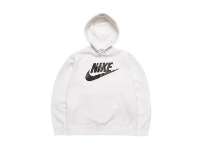 Supreme / Nike® Leather Appliqué Hooded Sweatshirt "White"