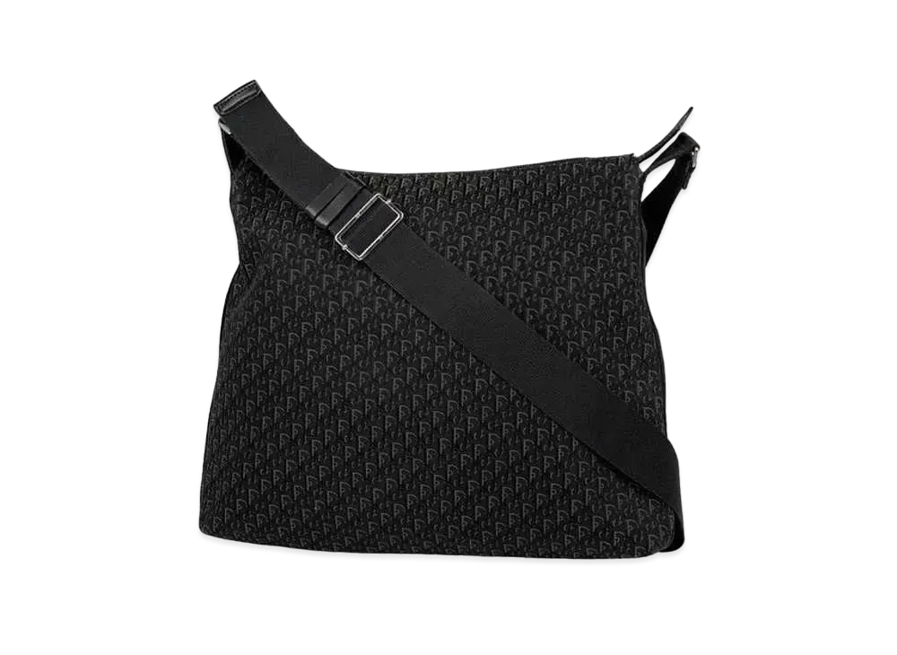 ディオール トロッター キャンバス ショルダーバッグ "ブラック"