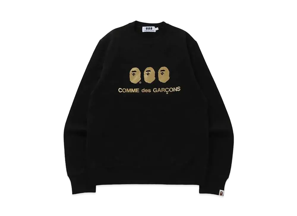 A BATHING APE x CDG OSAKA CREWNECK "Black"