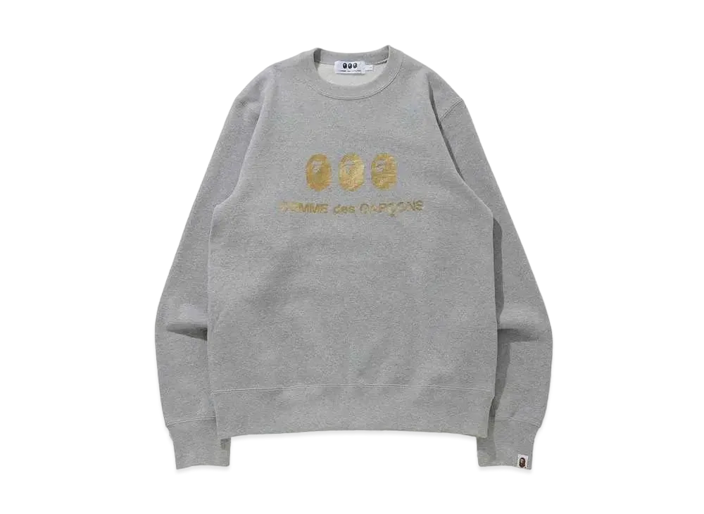 A BATHING APE x CDG OSAKA CREWNECK "Grey"