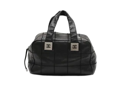 CHANEL Chocolate Bar Mini Boston Bag "Black"