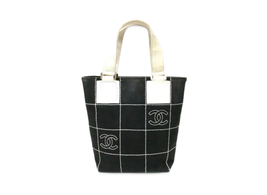 シャネル チョコバー キャンバス トートバッグ シャネル チョコバー キャンバス トートバッグ