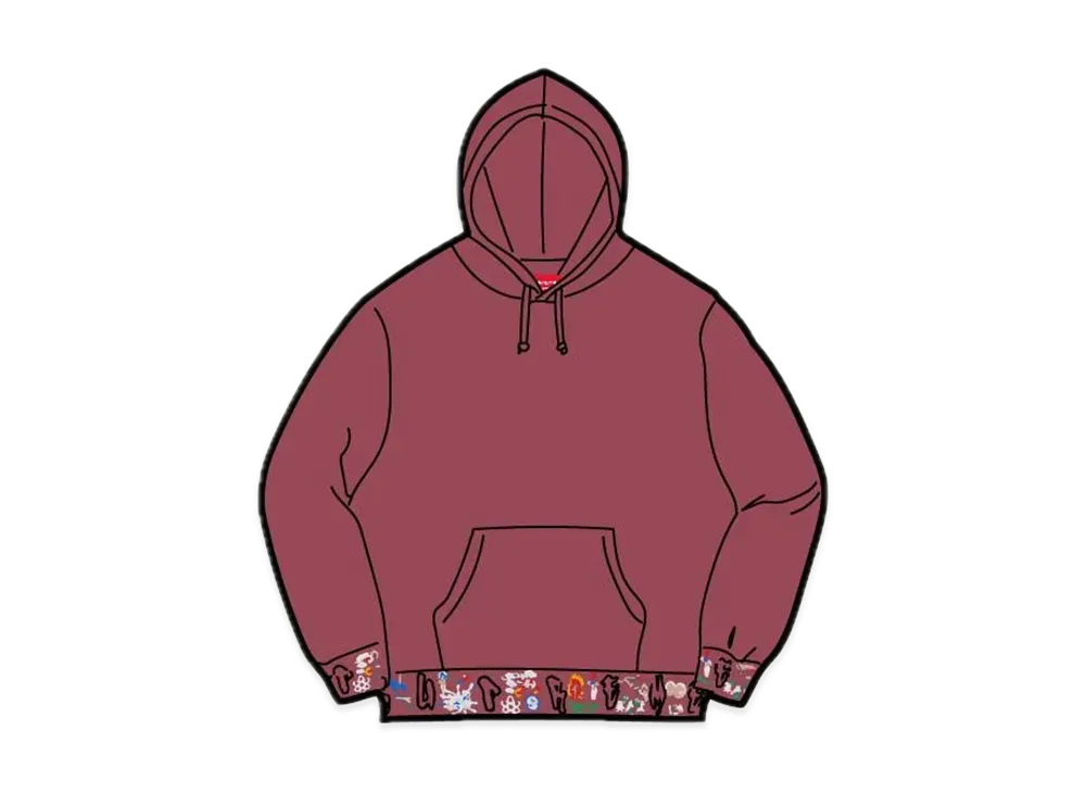 Supreme AOI Icons Hooded Sweatshirt "Plum"