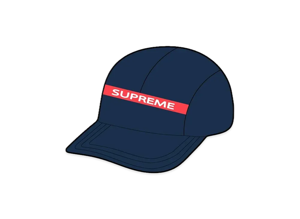 シュプリーム トップ ジップ キャンプ キャップ "ネイビー"