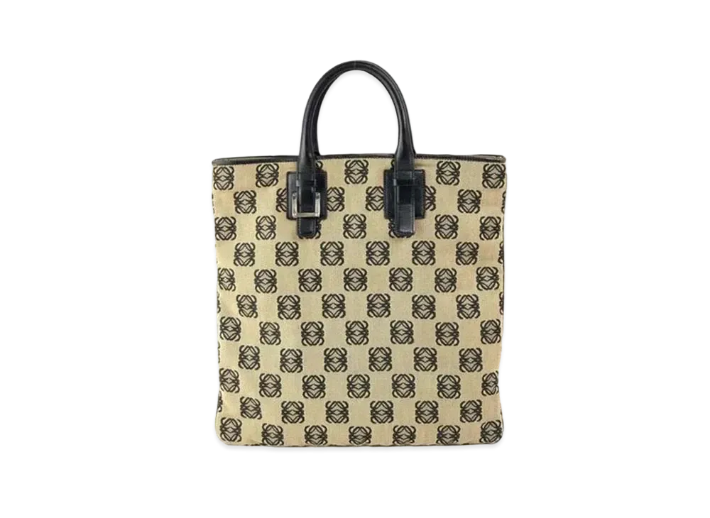 LOEWE Anagram Canvas Tote Bag "Brown"