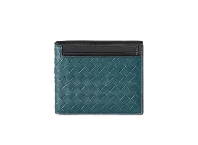 Bottega Veneta Intrecciato VN Wallet "Blue"