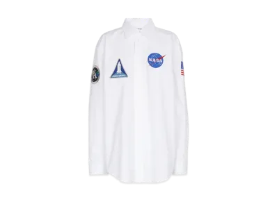BALENCIAGA NASA Cotton Poplin Shirt "White"