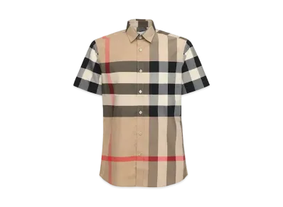 BURBERRY Stretch Cotton Check Shirt