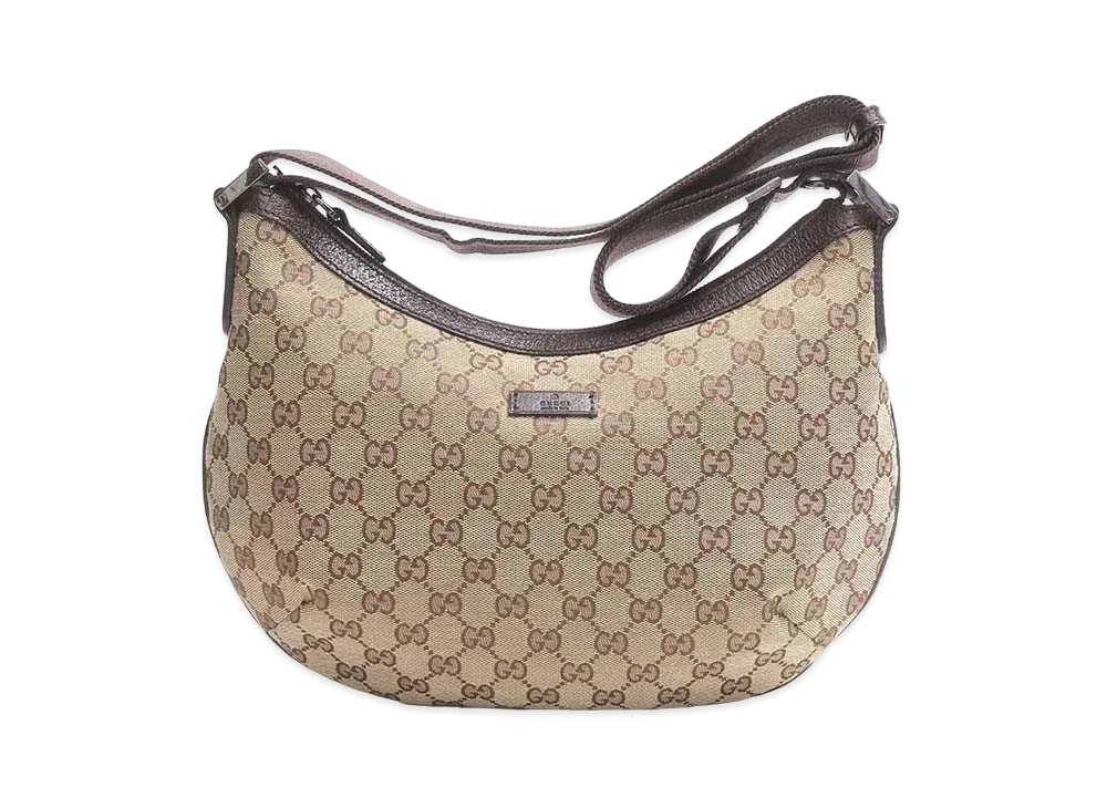 GUCCI GG Canvas Shoulder Bag "Beige"