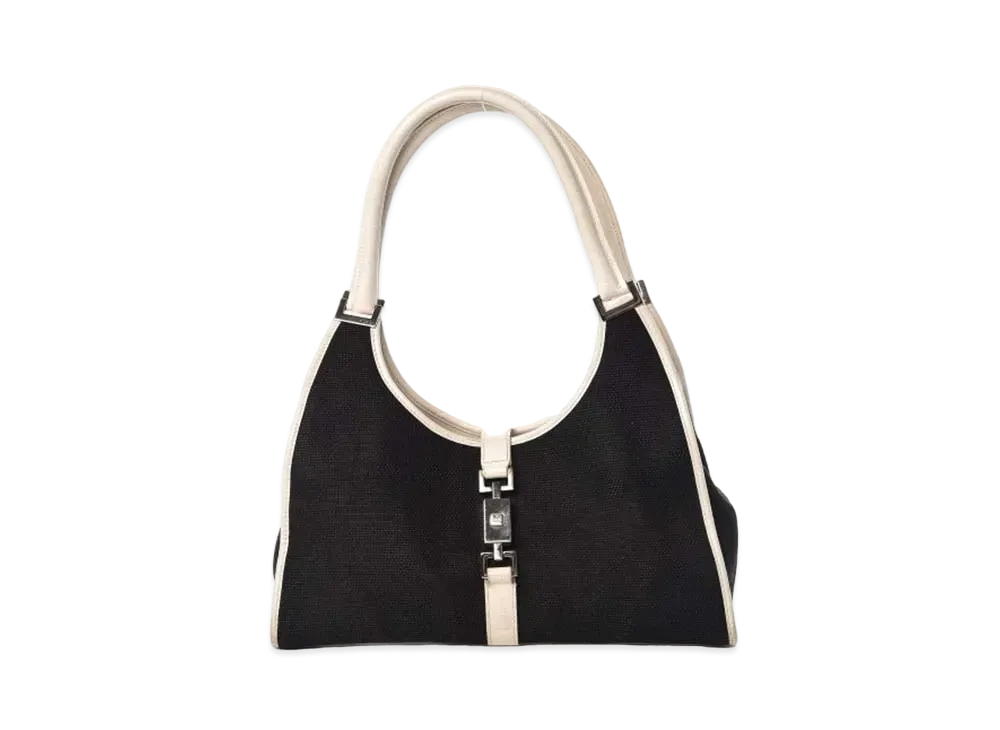 GUCCI Jackie One Shoulder Bag "Black/White"