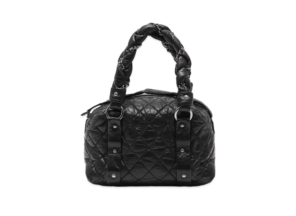 CHANEL Matelasse Chain Hand Bag "Black"