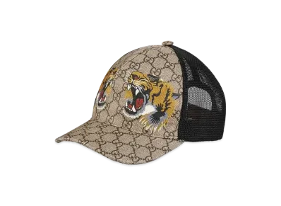 GUCCI Tigers Print GG Supreme Baseball Hat