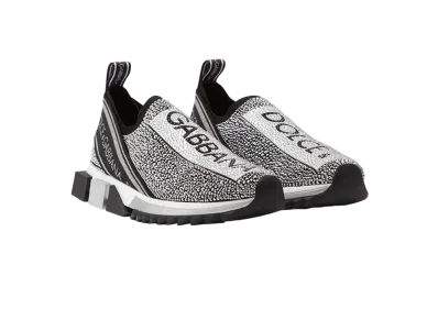 Dolce & Gabbana Sorrento Sneakers With Fusible Crystals