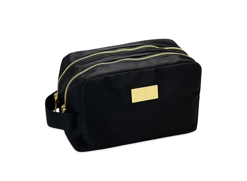 CHANEL Novelty W Zip Pouch "Black"