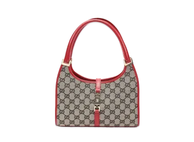 GUCCI GG Canvas Jackie Handle Bag "Red"