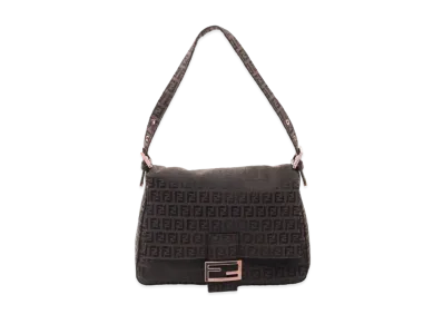 FENDI Mamma Baguette Zuccino Shoulder Bag