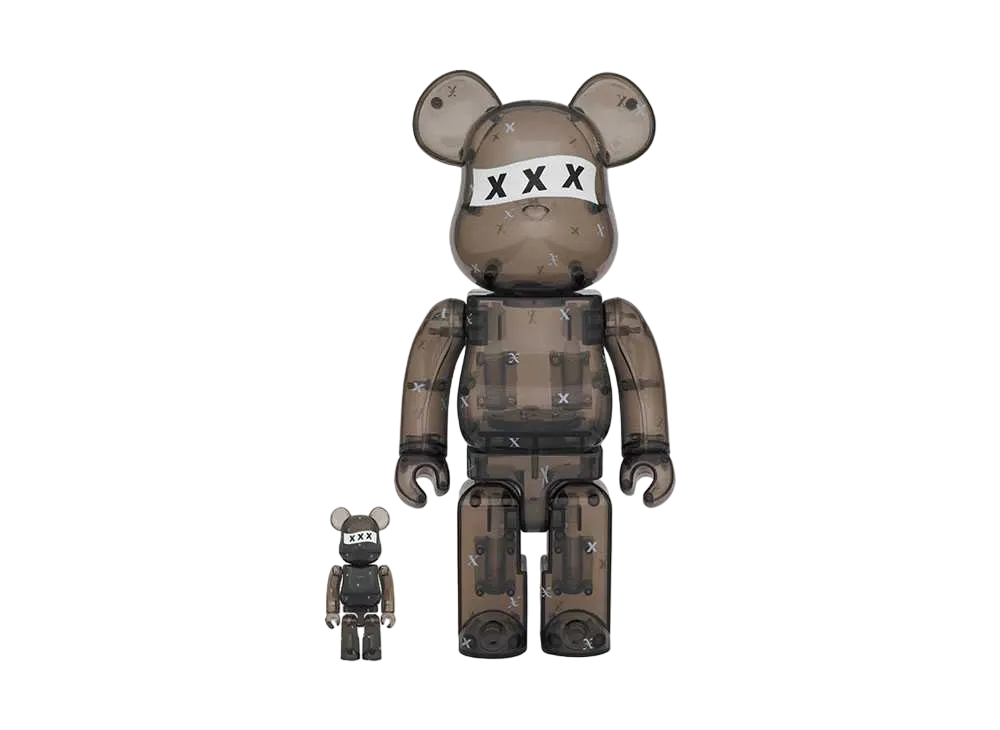 Bearbrick GOD SELECTION XXX BLACK CLEAR 100% & 400%