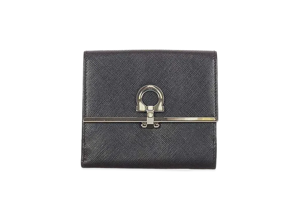 Salvatore Ferragamo Gancini Wallet "Black"