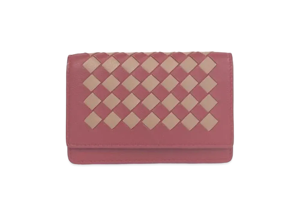 Bottega Veneta Intrecciato Card Case "Red"