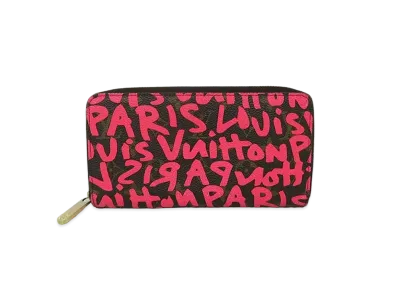 Louis Vuitton Zippy Wallet Monogram Graffiti Stephen Sprouse Collection "Fuchsia"