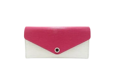 Louis Vuitton Josephine Wallet Epi "Blanc/Fuchsia"
