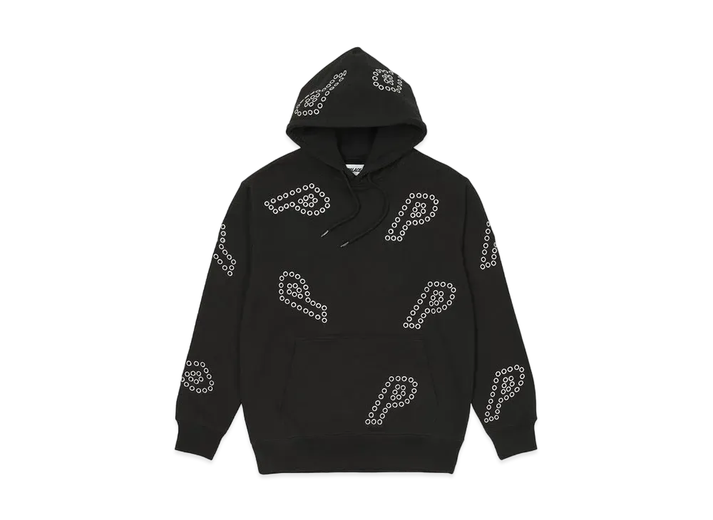 PALACE EYELET P HOOD "Black"