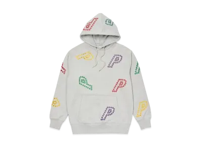 PALACE EYELET P HOOD "Grey Marl"