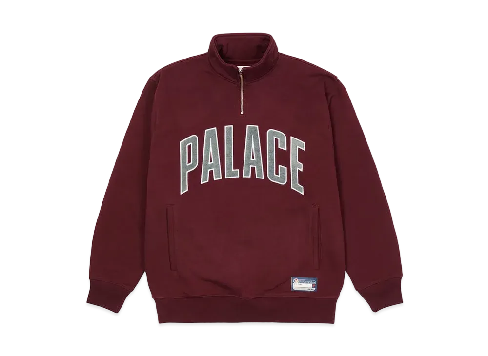 PALACE 1/4 ZIP FUNNEL "Wine"