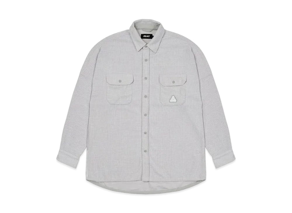 PALACE POLAR GRID OVERSHIRT "White"