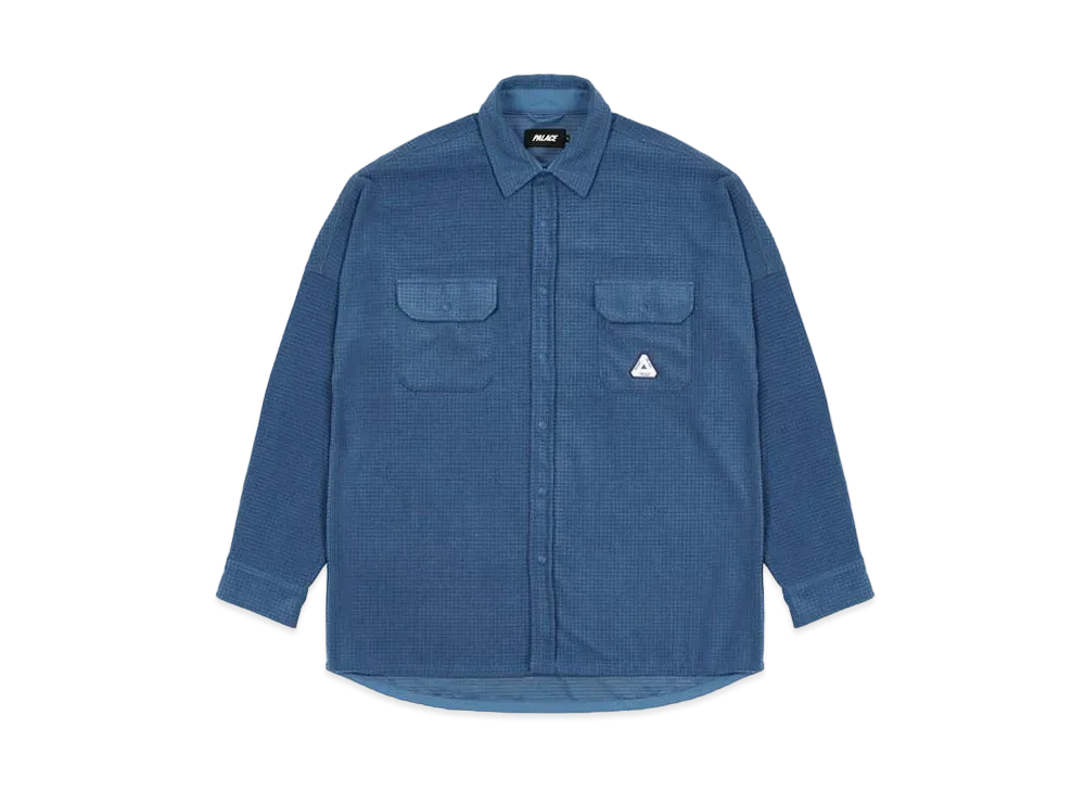 PALACE POLAR GRID OVERSHIRT "Navy"