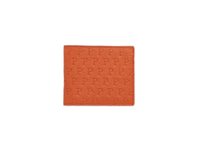 PALACE P EMBOSSED BILLFOLD WALLET "Orange / Red"