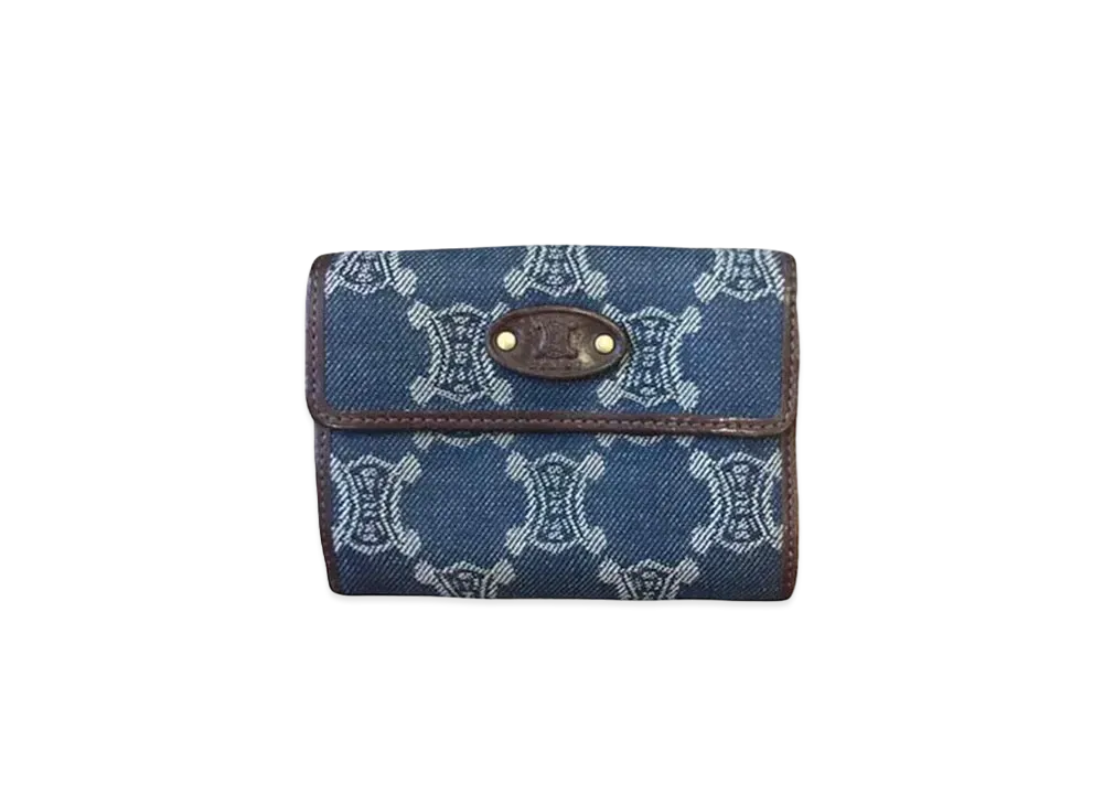 CELINE Macadam Denim Wallet