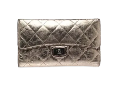 CHANEL 2.55 Matelasse Long Wallet "Gold"