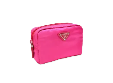 PRADA Vela Nylon Pouch "Peonia"