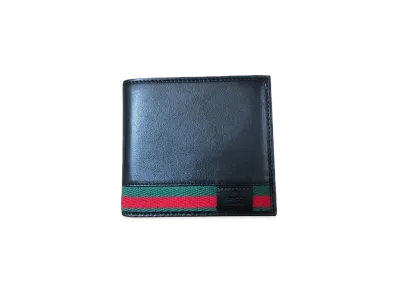 GUCCI Sherry Line Leather Wallet "Black"