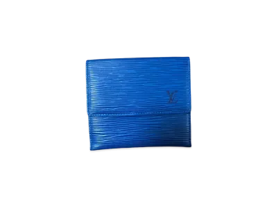 Louis Vuitton Epi W Hook Porte Monnaie Bie Cartescredit "Toledo Blue"