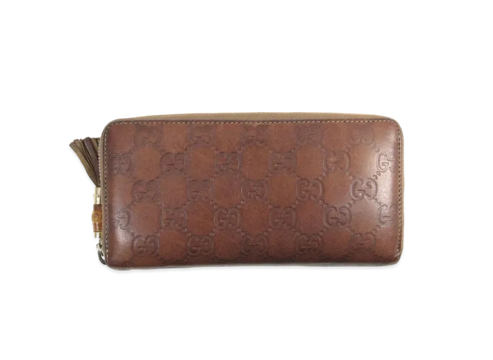 GUCCI Guccissima Zip Long Wallet