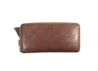 GUCCI Guccissima Zip Long Wallet