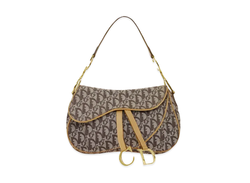 ディオール トロッター サドルバッグ "ブラウン"