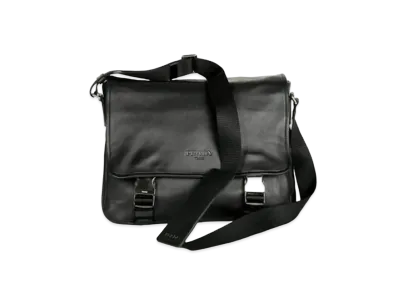 PRADA Leather Messenger Bag "Black"